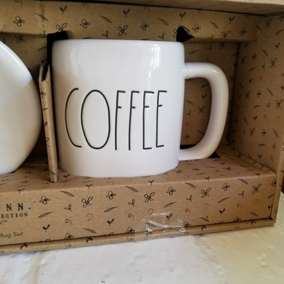 Rae Dunn SNACKS Oval Plate and COFFEE Mug Set - Picture 6 of 7